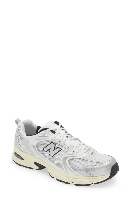 New Balance 530 Sneaker in White/Silver Metallic at Nordstrom, Size 10 Women's | Nordstrom