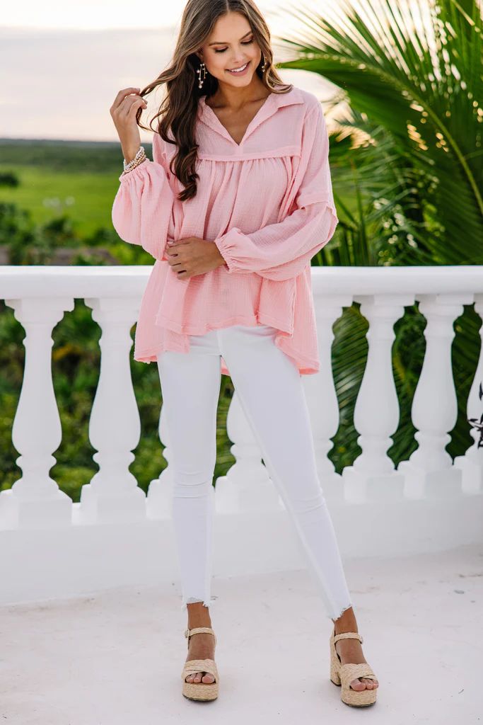 Love Life Light Pink Babydoll Top | The Mint Julep Boutique