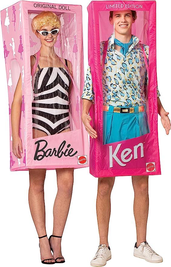 Vintage Barbie & Ken Empty Boxes Only Couples Costume (Costumes Sold Separately) Cosplay Party Dr... | Amazon (US)