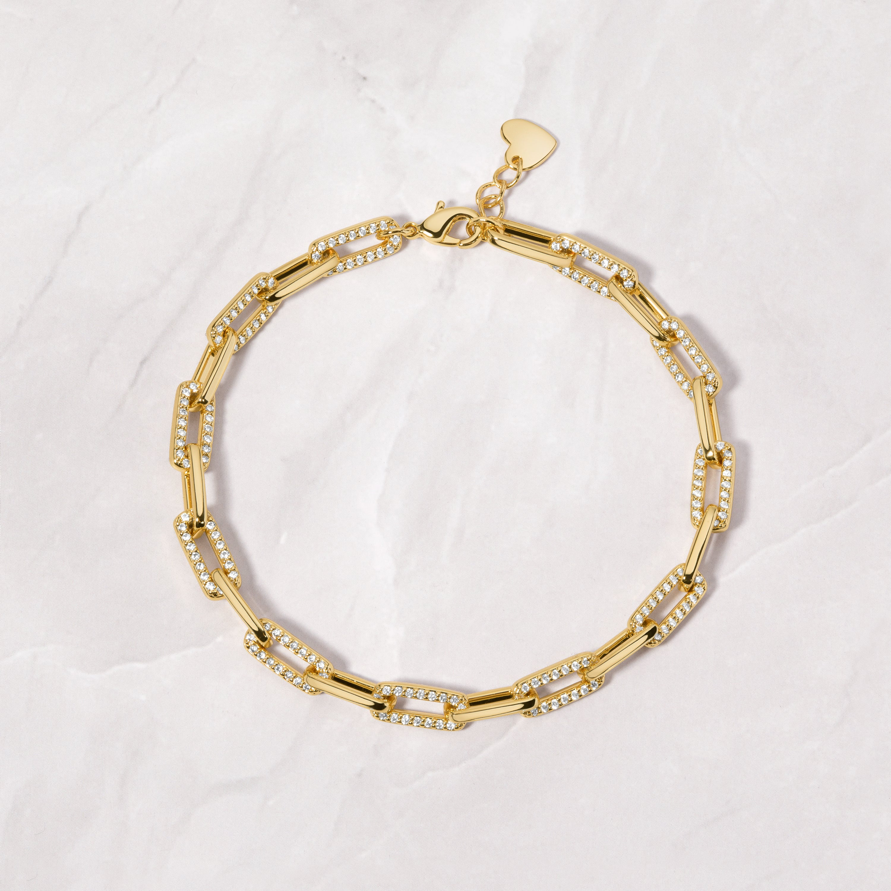 Diamond Paperclip Bracelet | Sami Jewels