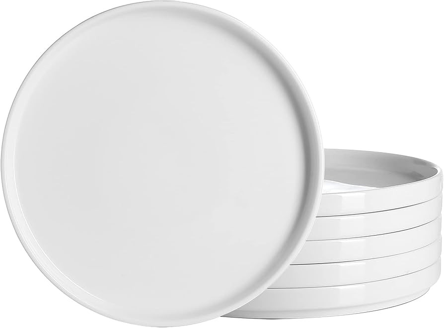 Onniyor Porcelain Dinner Plates Set, Round Dessert Salad Plates, 10 inch Serving Dishes, Scratch ... | Amazon (US)