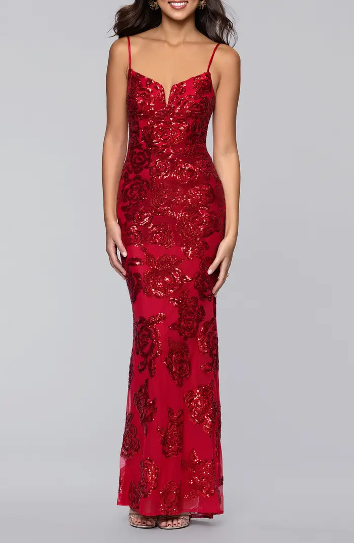 Sequin Rose Gown | Nordstrom