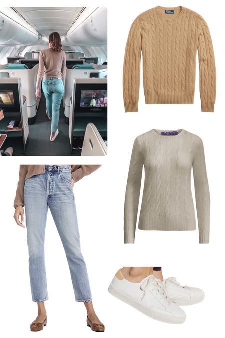 My outfit from the Korean Air 747 videos! My sweater is old RL Black Label which no longer exists but was positioned between their Polo RL and Purple Label lines so I included a similar sweater from both lines!

#LTKworkwear #LTKtravel #LTKFind