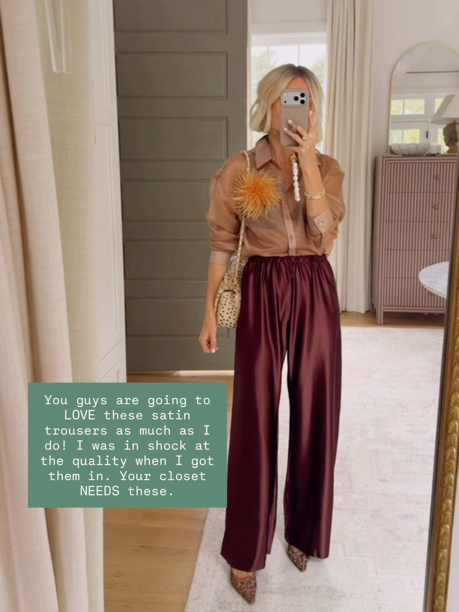 Ummm these Amazon finds are SO chic! This is such an elevated look & would be perfect for a holiday party! Wearing S!

Loverly Grey, Amazon, holiday party, sheer top, satin pants, brooch

#LTKSeasonal #LTKootd
