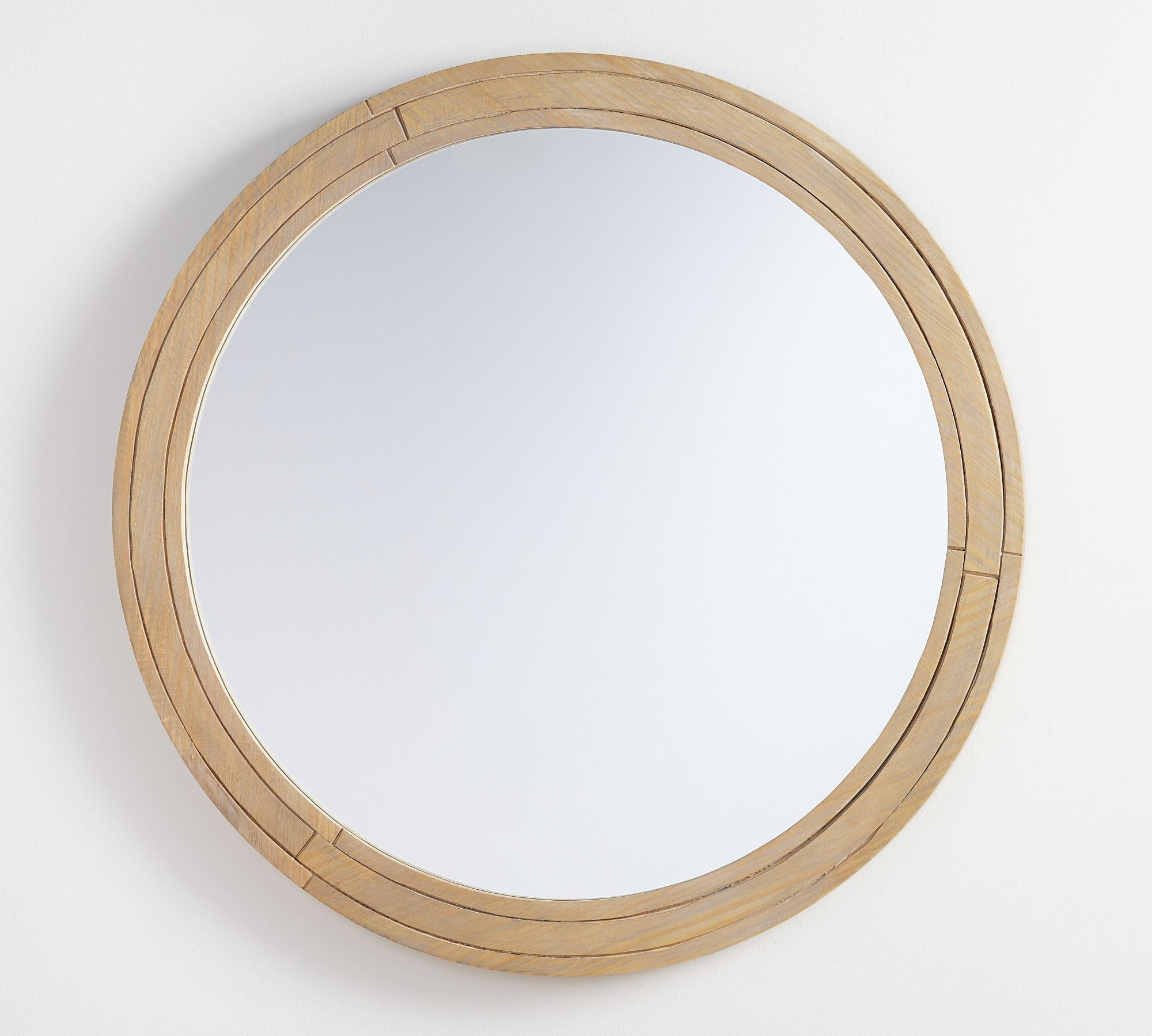 Field Wood Round Mirror | Pottery Barn (US)