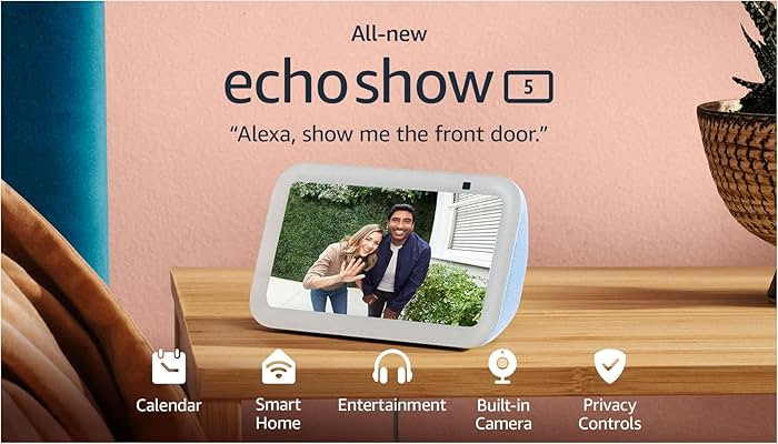 All-new Echo Show 5 (3rd Gen, 2023 release) | Smart display with 2x the bass and clearer sound | ... | Amazon (US)