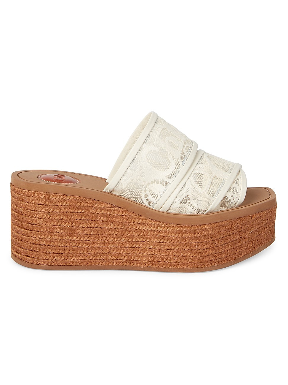 Woody Lace Espadrille Platform Wedge Mules | Saks Fifth Avenue