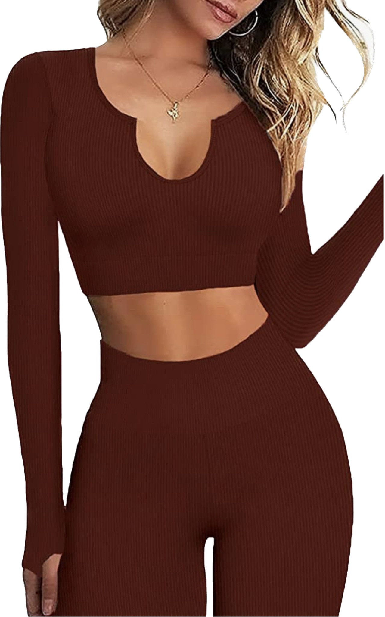 Amazon fashion // Amazon find // matching set dupe // workout set // leggings sports bra top // fall // hot girl walk 