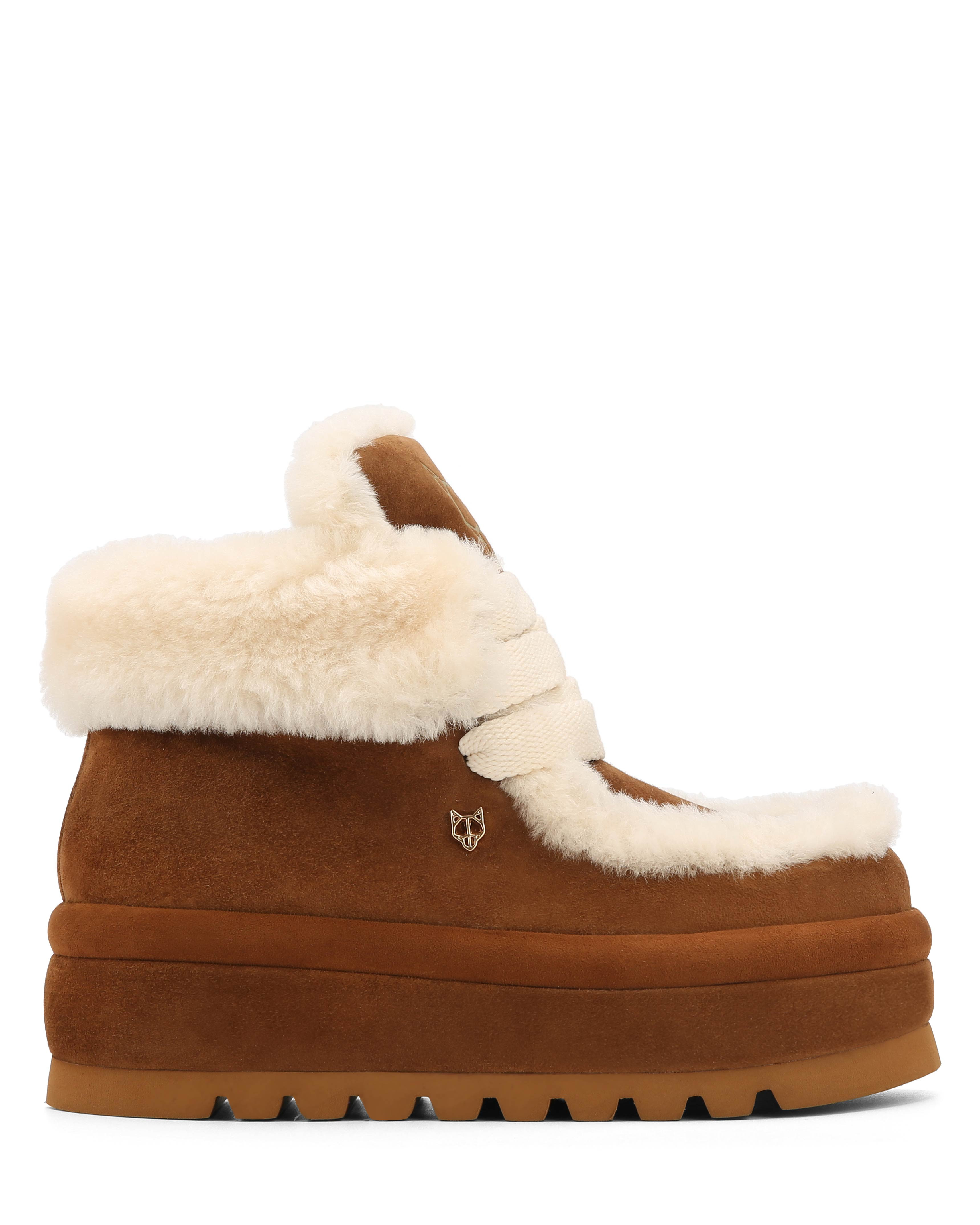 Bambi Tan Suede/Shearling | Naked Wolfe