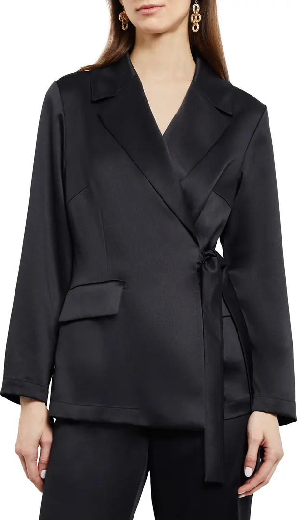 Misook Side Tie Satin Blazer | Nordstromrack | Nordstrom Rack