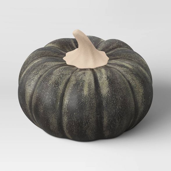 Small Glazed Ceramic Pumpkin Black - Threshold™ | Target