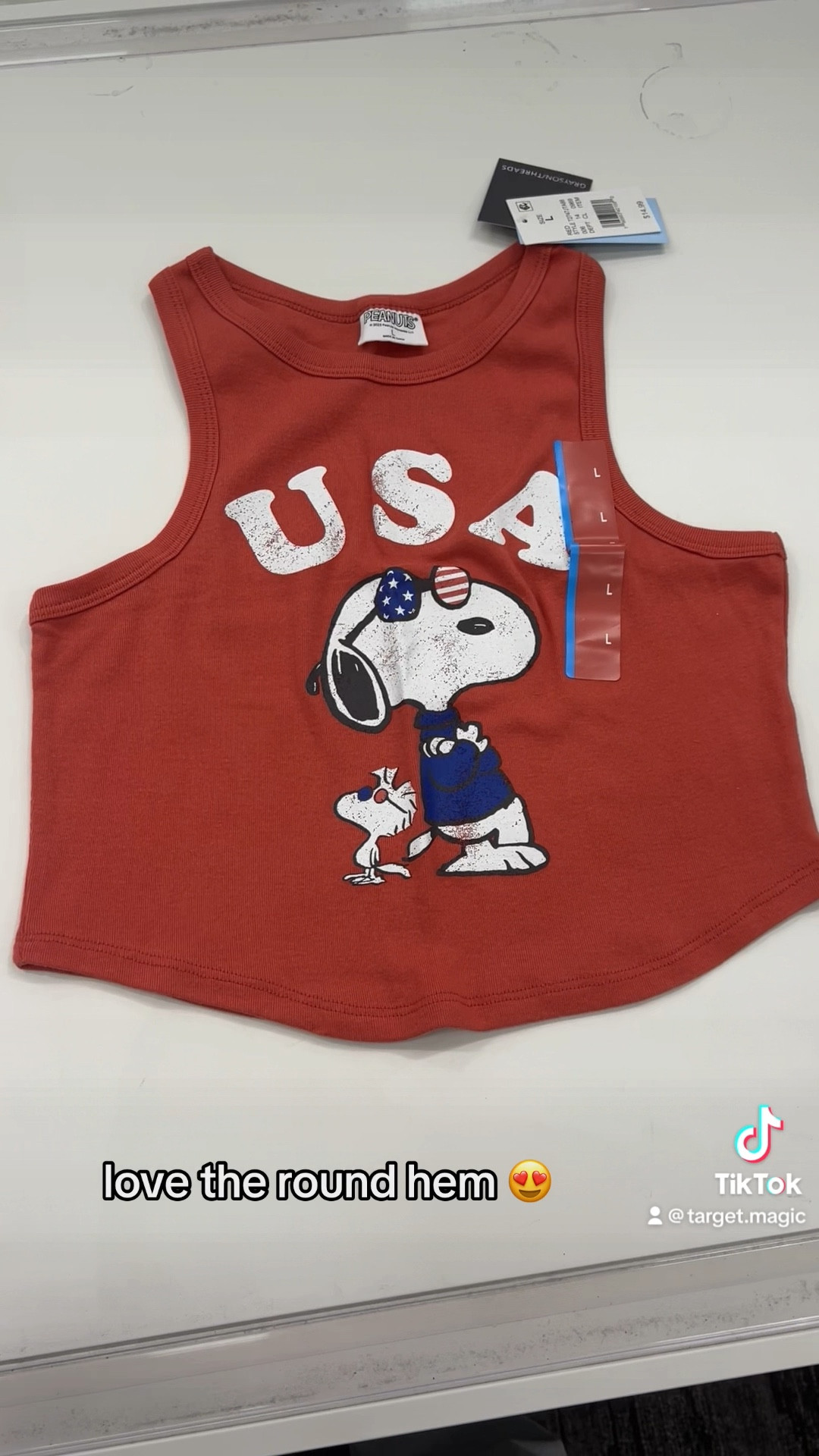 Joe Cool snoopy and Woodstock tank top! Cropped with and round hem. This peanuts too is a must for summer and 4th of July ❤️

#LTKFind #LTKstyletip #LTKfit