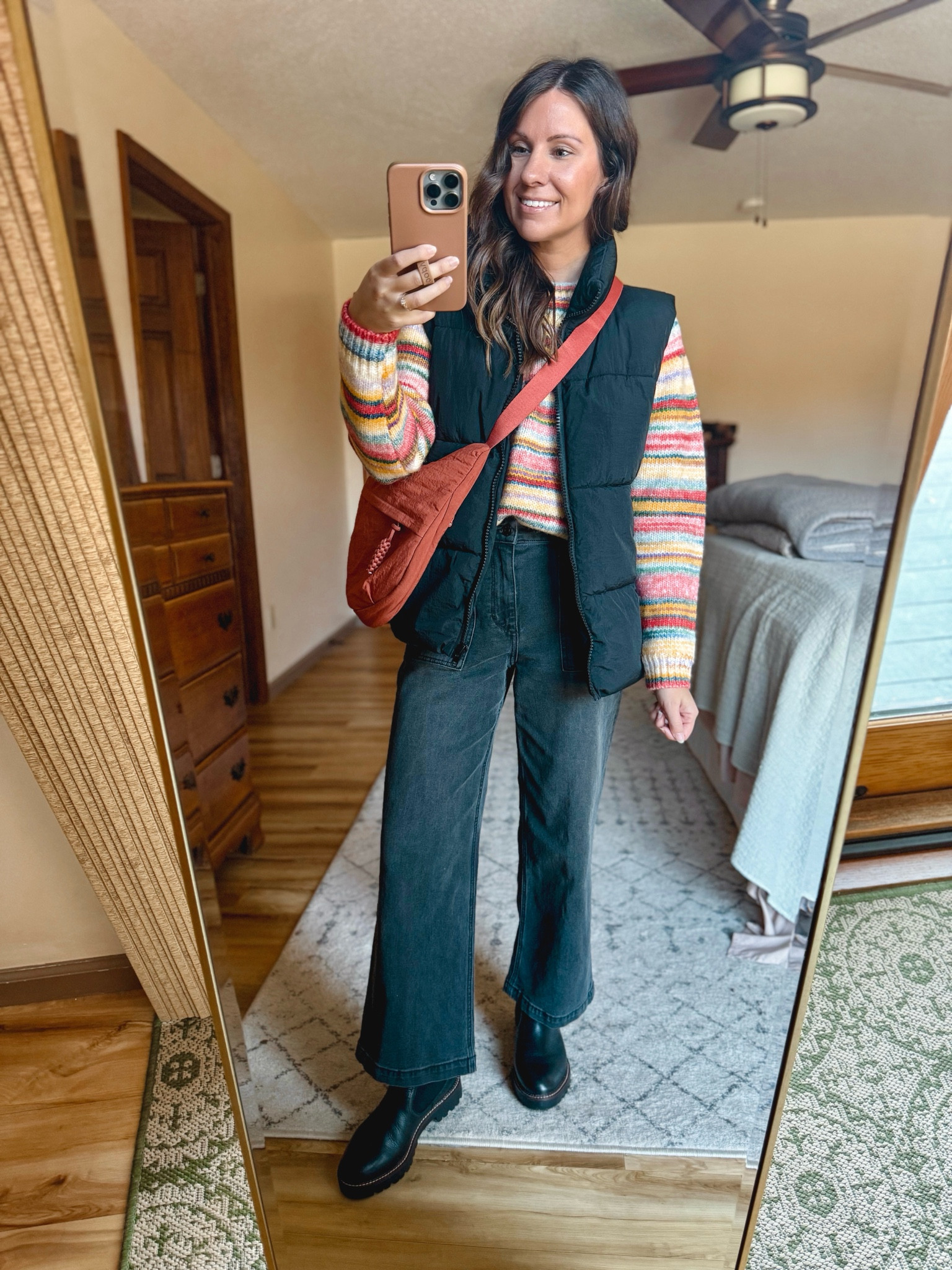 Wearing size xs in the sweater (it’s scratchy so I also have a long sleeve layered under, also linked a bunch of current sweaters), size small in the vest, size 0 in the jeans (also linked a similar pair I own and love!) and the boots fit true to size. 

Comment SHOP below to receive a DM with the link to shop this post on my LTK ⬇ https://liketk.it/4Xcc1 #ltkfindsunder50 #ltkfindsunder100 #ltkholiday

#LTKShoeCrush 

#LTKFindsUnder50 #LTKPetite #LTKHoliday