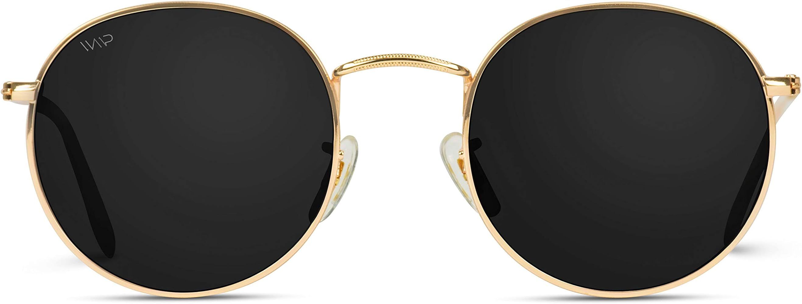 Reflective Lens Round Trendy Sunglasses | Amazon (US)