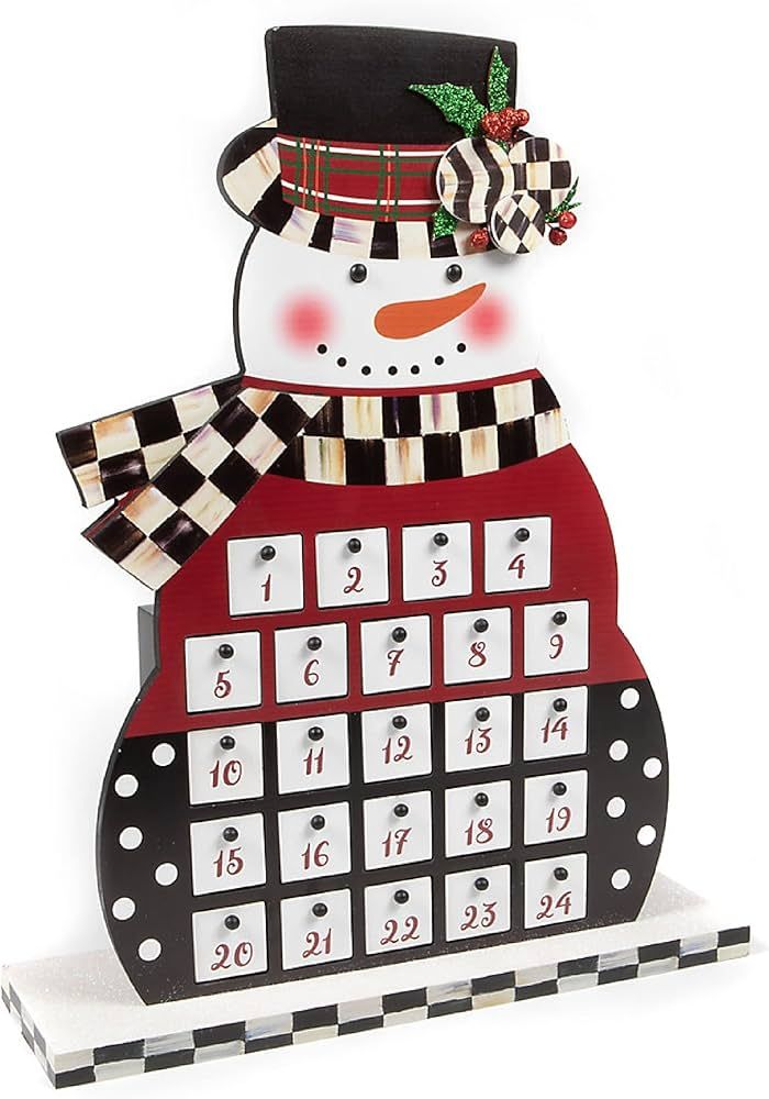 MACKENZIE-CHILDS Jolly Snowman Advent Calendar with Doors, Christmas Countdown Advent Calendar | Amazon (US)