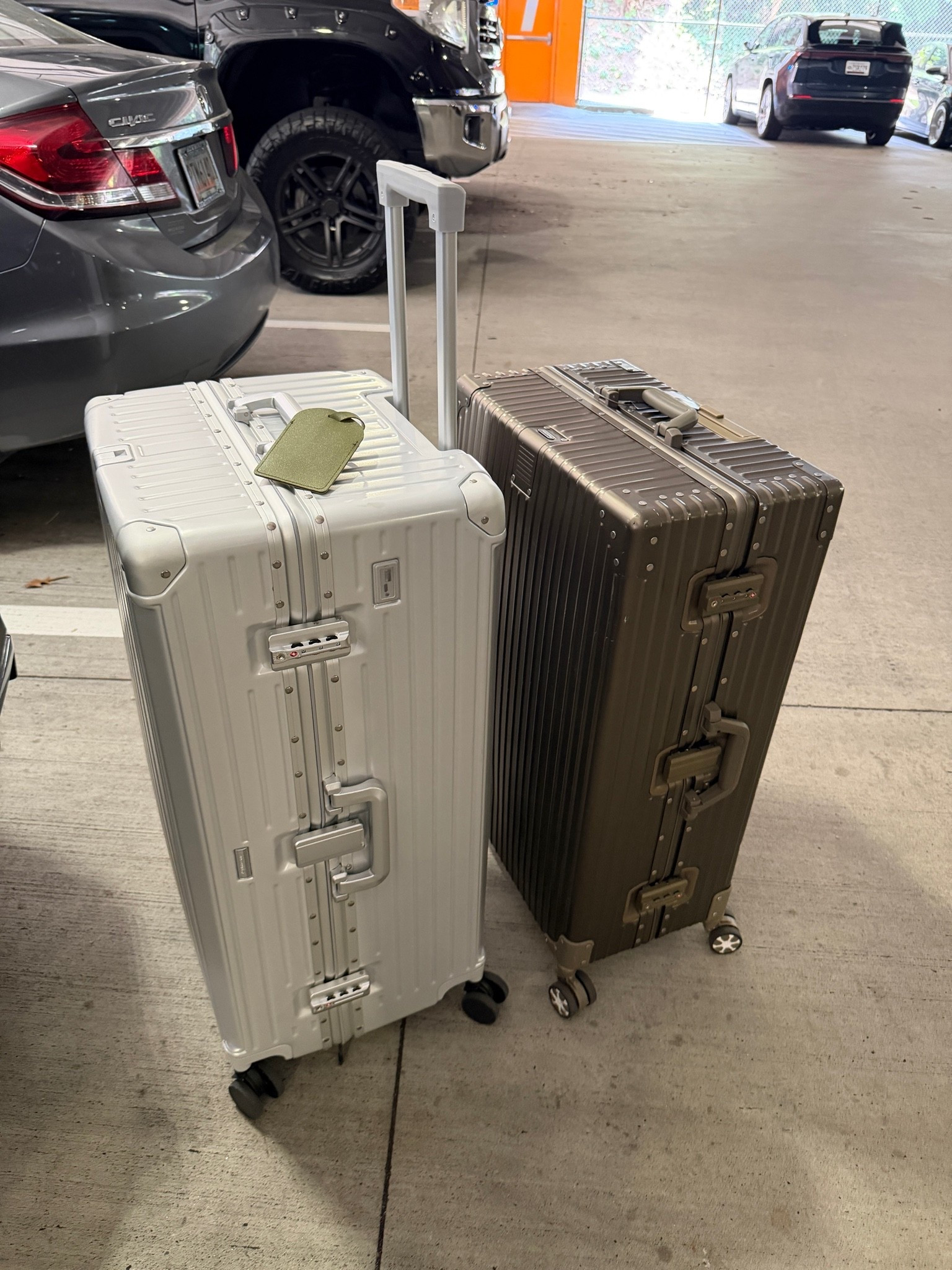 Testing out new Amazon trunk luggage 🧳 next to my Champs large check in bag (sold out but I tagged the carry on size)

#LTKTravel
