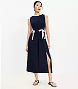 Side Tie Midi Dress | LOFT