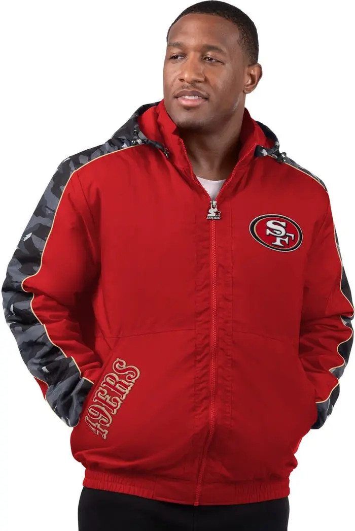 STARTER Men's Starter  Scarlet San Francisco 49ers Thursday Night Gridiron Full-Zip Jacket | Nord... | Nordstrom