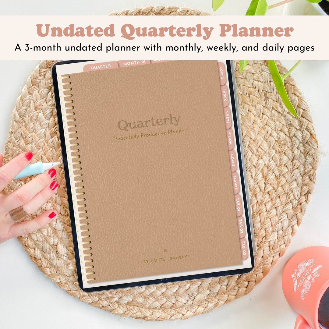 Digital Undated Quarterly Peacefully Productive Planner® - Etsy | Etsy (US)
