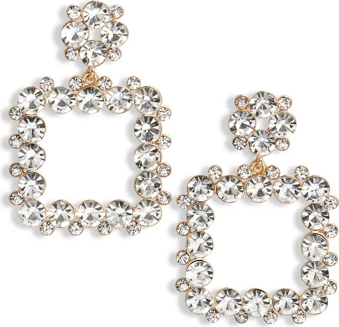 Dappled Crystal Square Drop Earrings | Nordstrom