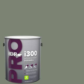 BEHR PRO 1 gal. #ICC-77 Sage Green Eggshell Interior Paint PR33301 - The Home Depot | The Home Depot