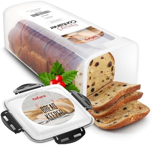 Bread Container - 5.8 Liter BPA Free Plastic Bread Box - Container/Holder for Homemade Loaves and... | Amazon (US)