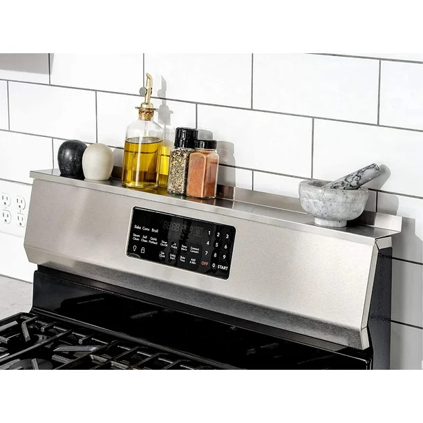 StoveShelf Magnetic Shelf for Kitchen Stove Organization, Stainless Steel, 30" Length - Zero Inst... | Walmart (US)