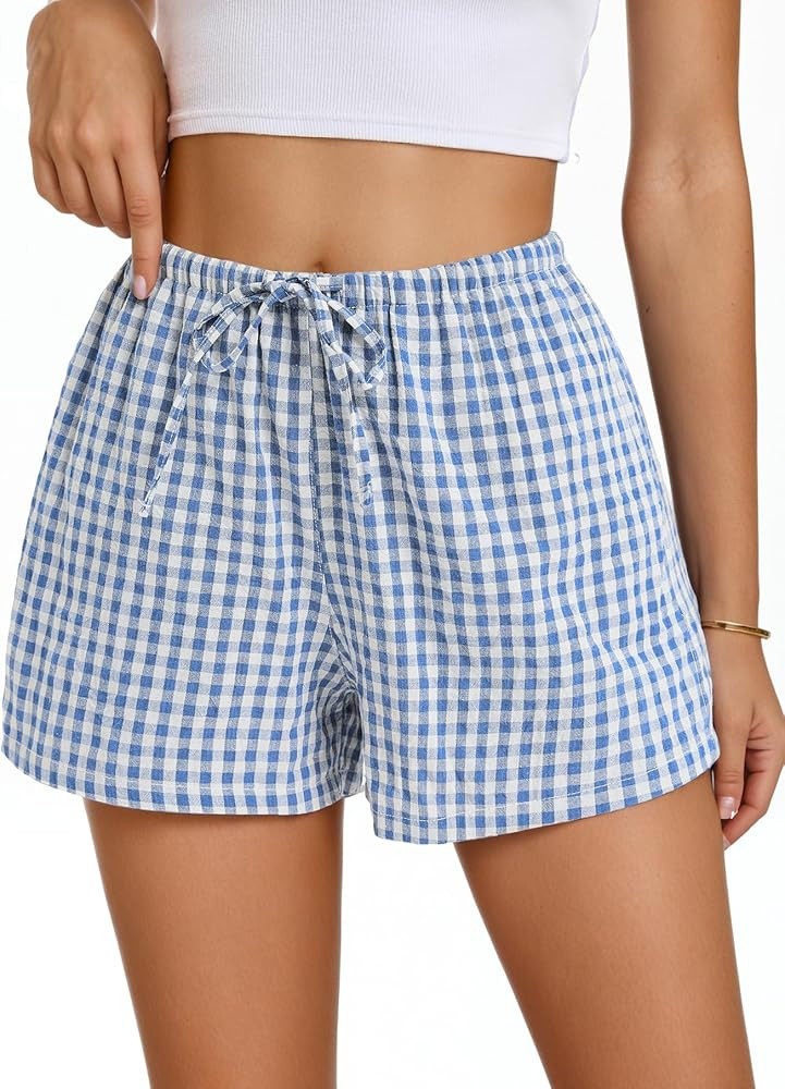 Beftwo Women Boxer Shorts with Pockets Comfy Breathable Drawstring Short Cotton Pajama Lounge Tre... | Amazon (CA)