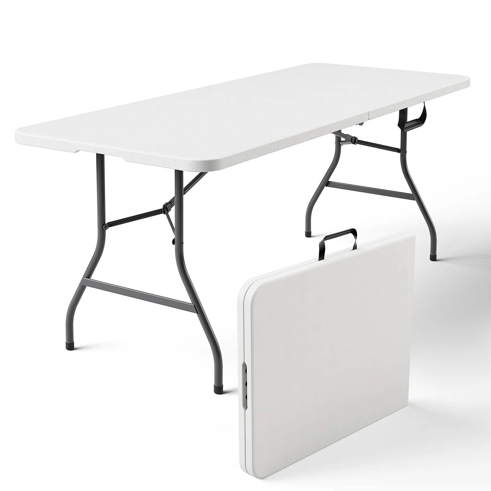 HaiCube 6FT Folding Table, Heavy Duty Portable Table, Waterproof HDPE, Foldable for Picnic, Party... | Walmart (US)