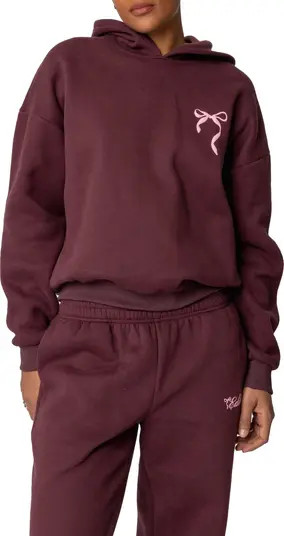 EDIKTED Sasha Bow Detail Hoodie | Nordstrom | Nordstrom