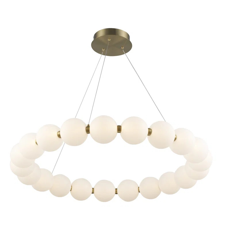 Minza 21 - Light Acrylic Dimmable LED Wagon Wheel Chandelier | Wayfair North America