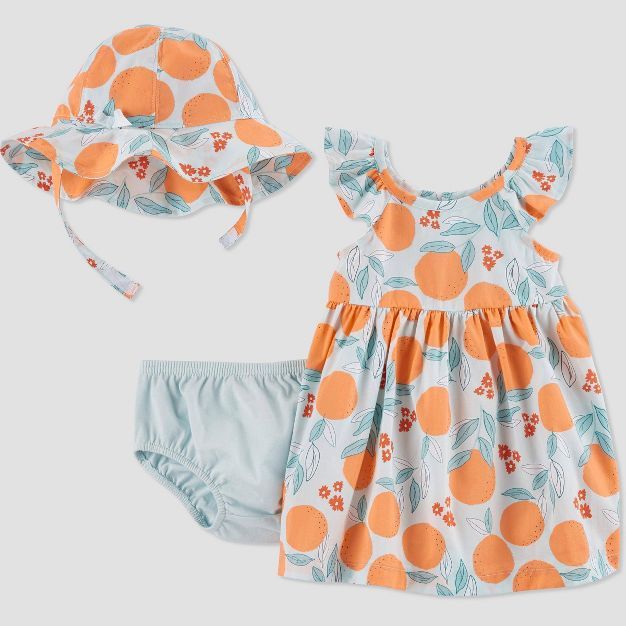 Baby Girls' Peach Dress with Hat - Just One You® made by carter's Blue | Target
