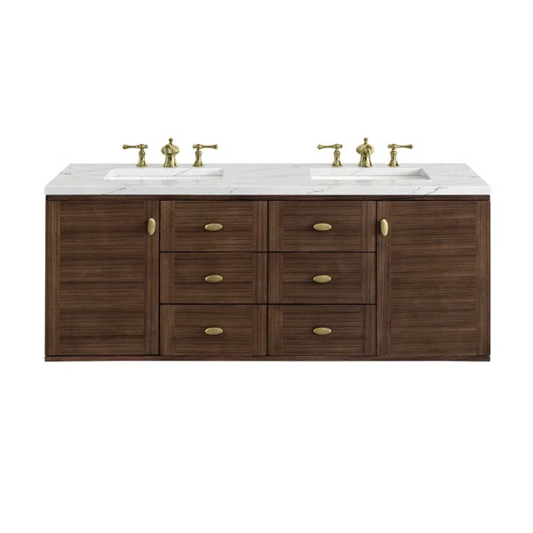 Amberly 59.88'' Double Bathroom Vanity with Top | Wayfair North America