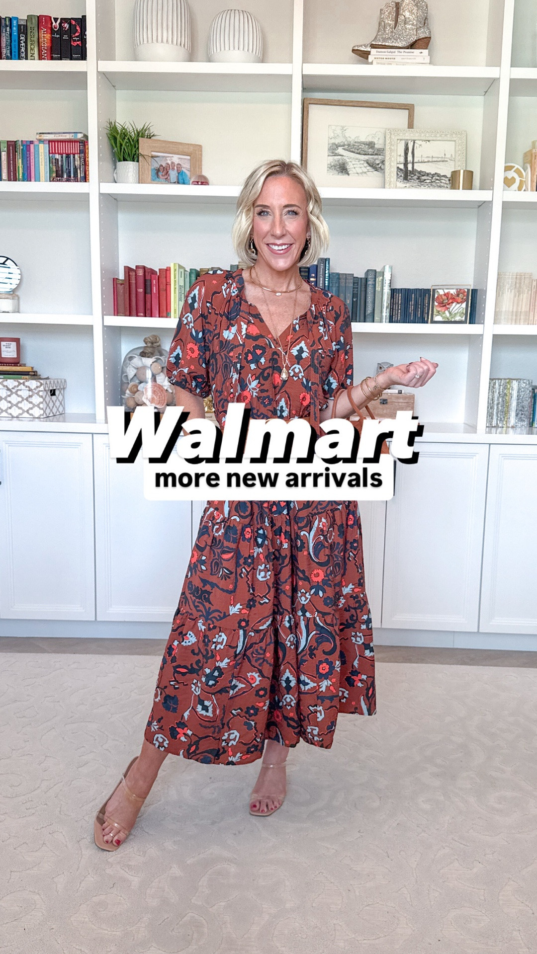 Walmart - more new arrivals
* Fleece Top w/ Lantern Sleeves - size XS. $14.98. 3 colors.
* Wide Leg Jeans (says cropped but is not) - size 2. $28. Multiple colors, different styles.
* Printed Square Scarf - $6.97. 6 colors.
1. Open Neck Short Sleeve Midi Dress - size XS. $26.98. 2 colors.
2. Flowy Long Sleeve Midi Dress - size XS. $29.98. 2 colors.
3. Blouse w/ 3/4-Length Puff Sleeves - size XS. $19.98. 6 colors.
* Wide Leg Utility Pant - size 0. $26.98. 2 colors.
4. Sequin Clutch - $26.
5. Sleeveless Mock Neck Peplum Sweater Tank - size XS. $26. 2 colors.
6. Pull On Wide Leg Jeans - size XS. 3 colors. $24.98.

#LTKSeasonal #LTKOver40