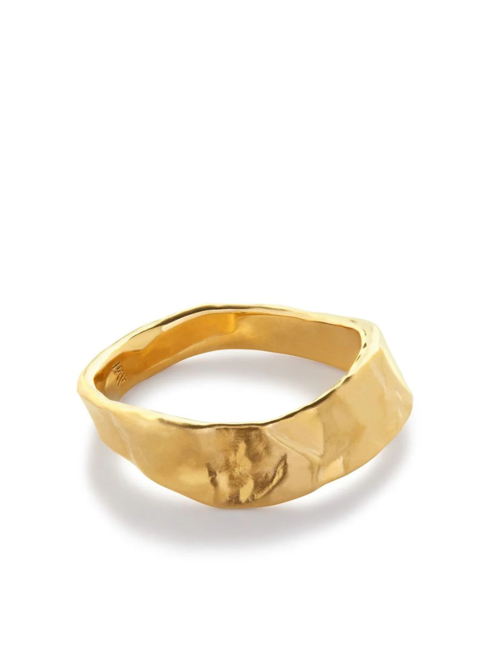 Monica Vinader Capri stacking hammered ring - Gold | Farfetch Global