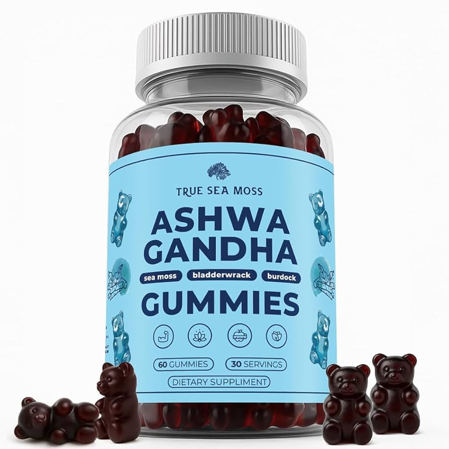 Sea Moss Gummies with Ashwagandha, Burdock Root & Bladderwrack – Vegan, Non-GMO Seamoss Supplem... | Amazon (US)