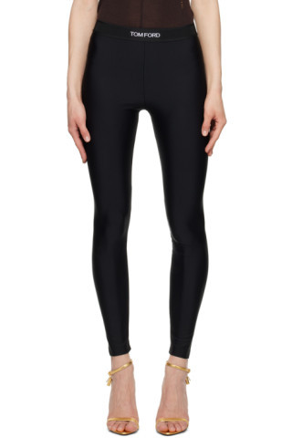 TOM FORD - Black Jacquard Waistband Leggings | SSENSE