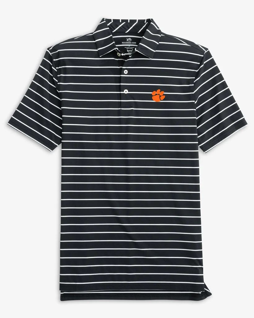 Clemson Tigers brrr°®-eeze Desmond Stripe Polo | Southern Tide