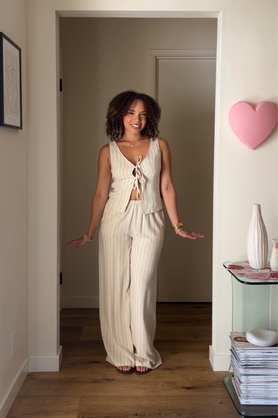 summer stripe linen set 🤍 use code “holidaze” for a discount! 

#LTKFindsUnder50 #LTKStyleTip #LTKSaleAlert