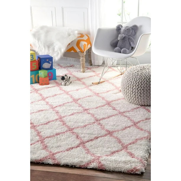 nuLOOM Machine-Made Nelda Trellis Kids Shag Area Rug | Walmart (US)