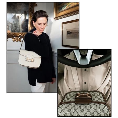 Town and Country magazine recently highlighted the Gucci Horsebit 1955 as “a bag for all seasons, worth buying in multiple colors”. Seeing that I have two versions, I couldn’t agree more. It’s a timeless style inspired by an archival design introduced over six decades ago. Because of its rigid structure, I prefer wearing it as a shoulder bag versus a crossbody, so I keep the straps at their shortest length. Grained leather or GG canvas is forgiving to everyday wear and tear. There are only a few bags I’ve bought in doubles with the Horsebit 1955 being one.
🖤
#gucci #guccihorsebit1955 #timelessbag #triedandtrue  

#LTKitbag #LTKstyletip #LTKGiftGuide