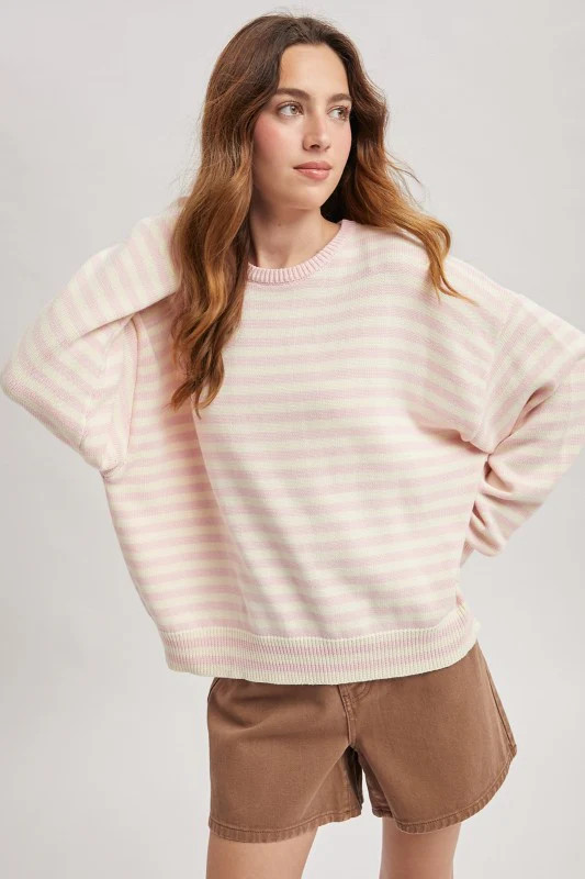 Pastel Pink Striped Sweater | The Collection Texas