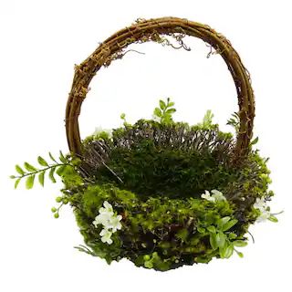 Moss & Flower Basket by Celebrate It™ | Michaels Stores
