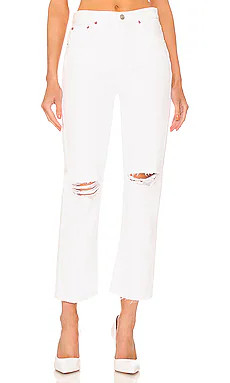 RE/DONE Originals 70s Stove Pipe in White Destroyed from Revolve.com | Revolve Clothing (Global)