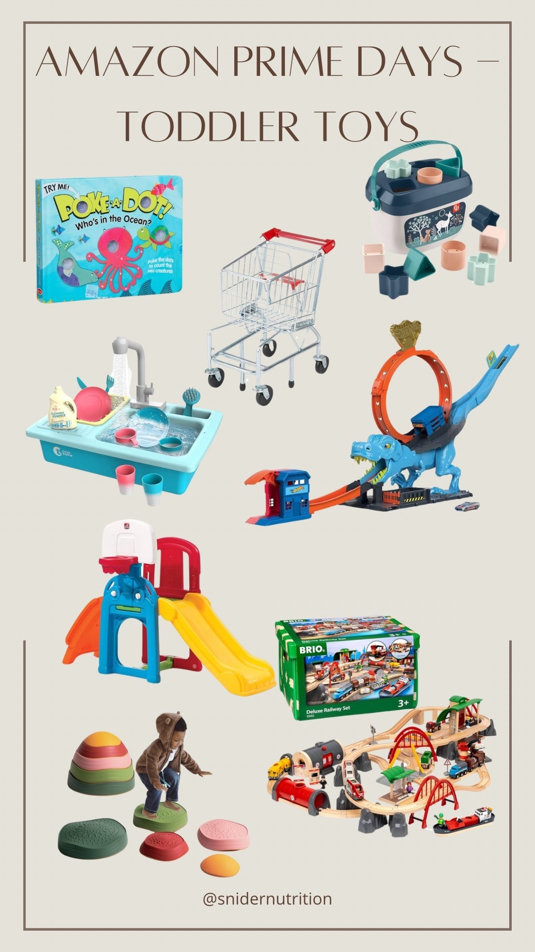 Amazon Prime Days - Toddler Toys!

Toddler activities, hot wheels, play shopping cart, shape blocks, poke a dot book, toddler playset, play sink, brio, train set, toddler balance stones

#LTKFindsUnder100 #LTKSaleAlert #LTKKids