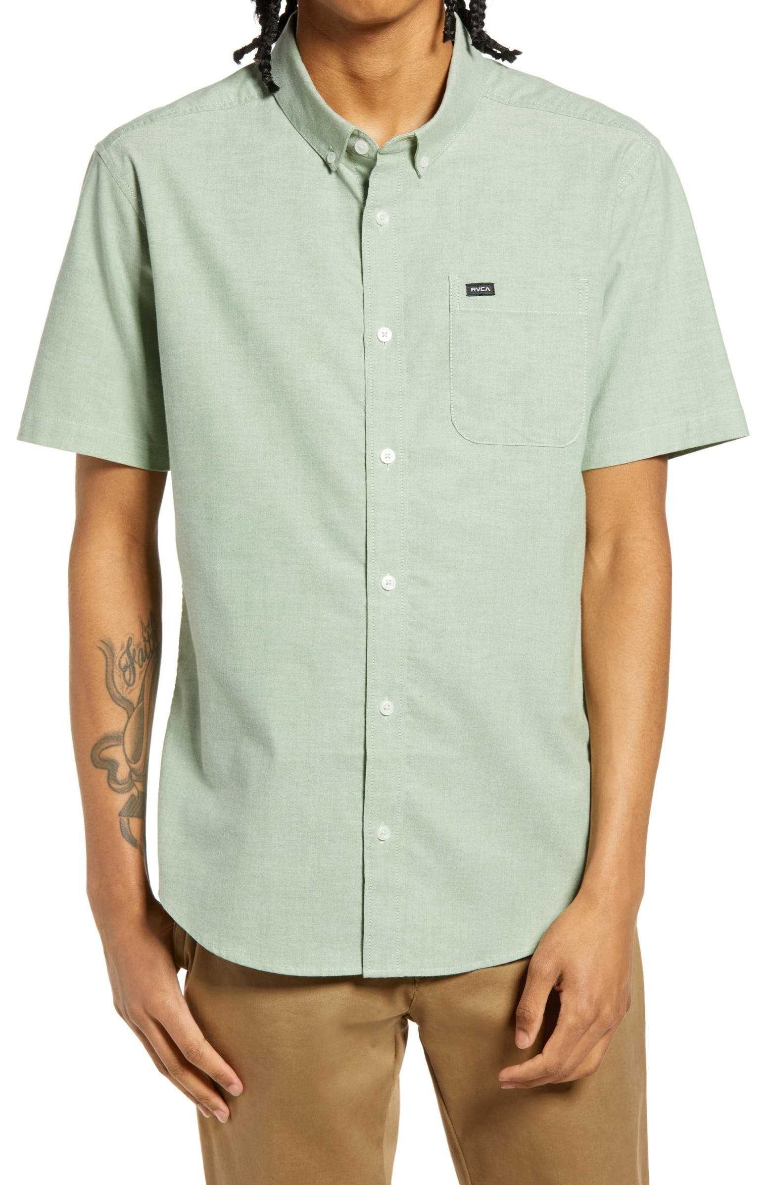 That'll Do Solid Short Sleeve Button-Down Shirt | Nordstrom