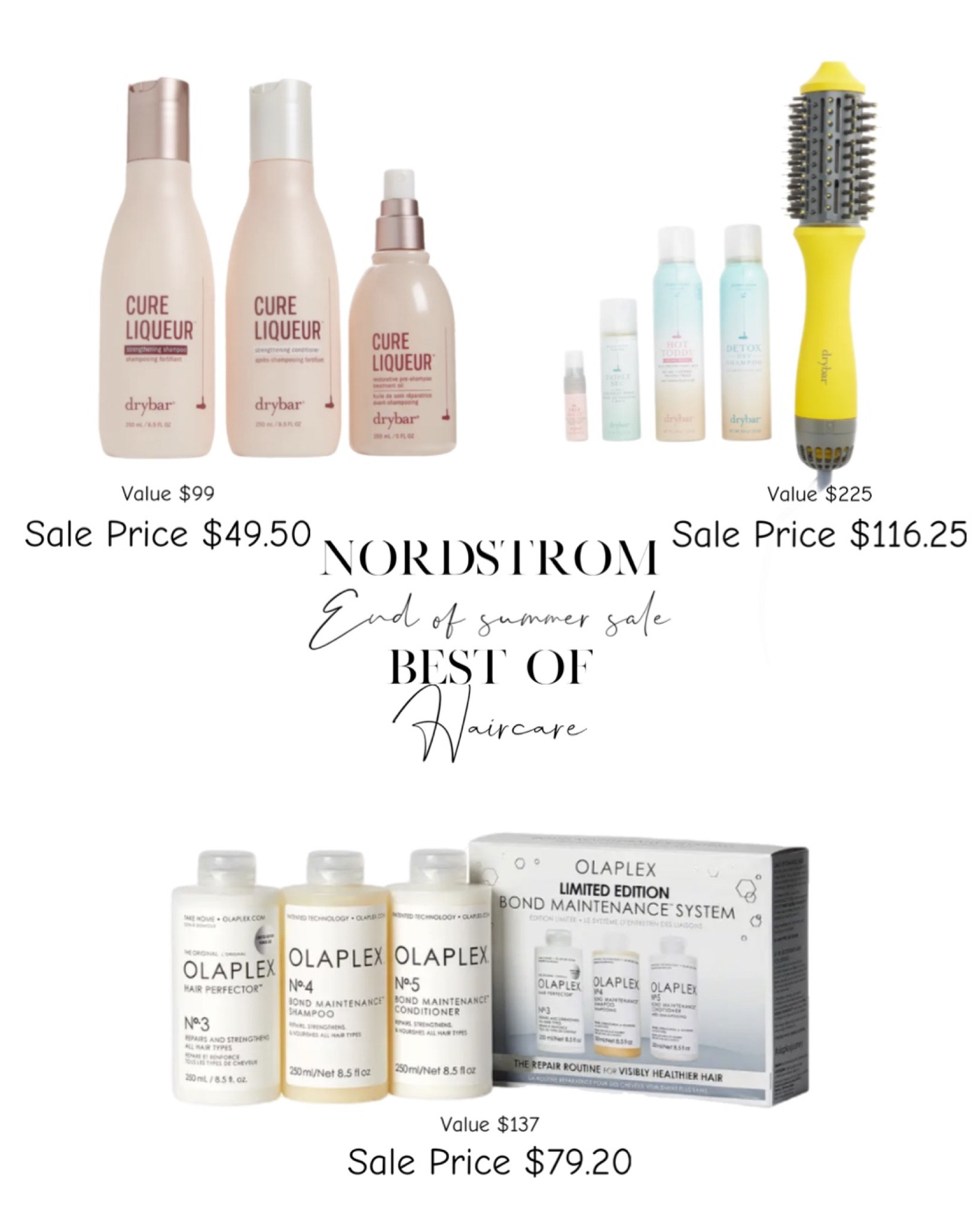 Best of haircare Nordstrom end of summer sale! Olaplex, drybar, blow dryer brush #nsale #nordstrom #endofsummersale #nordstromsale

#LTKbeauty #LTKSale #LTKsalealert