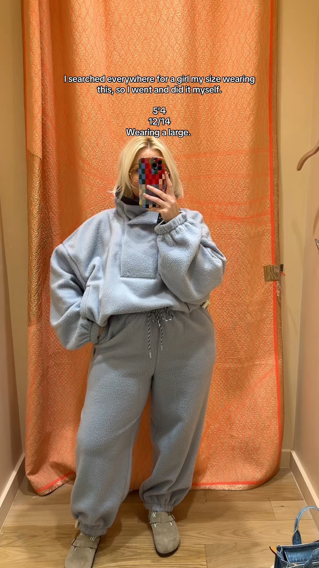 Wearing a size large! Runs large imo 