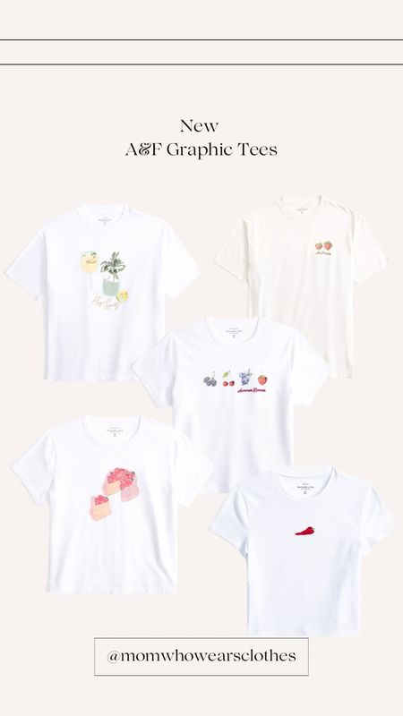 New graphic tees from Abercrombie 🍓🫐🍒🌶️

Casual tops
Food graphics

#LTKFindsUnder50