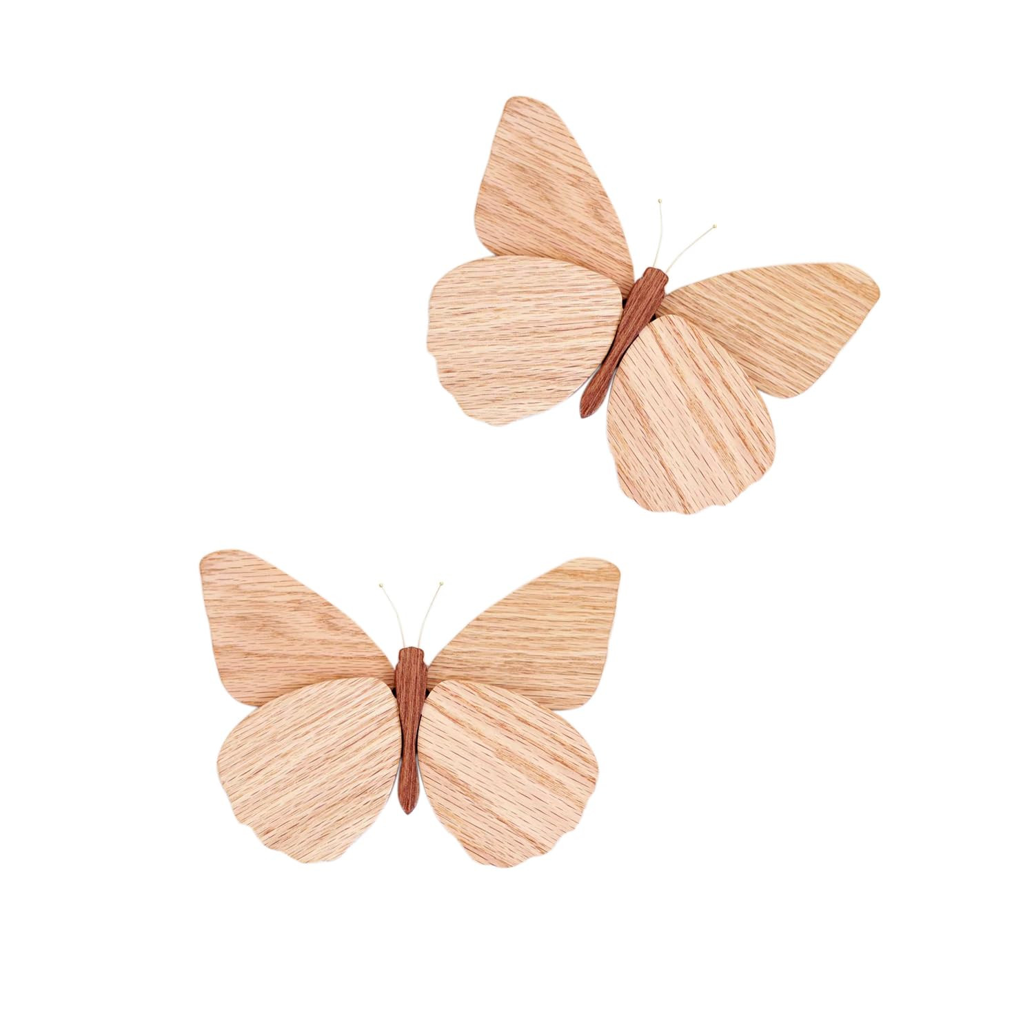 2 Pack Handmade Wooden Butterfly Wall Art Hanging Decor Butterflies Wall Art Hanging Sculpture fo... | Amazon (US)